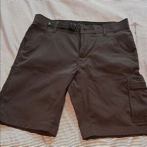 Men's Prana Stretch Zion Black Cargo Shorts